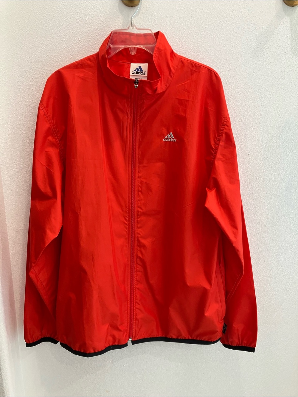 adidas Men’s orange Zip-Front Windbreaker Jacket